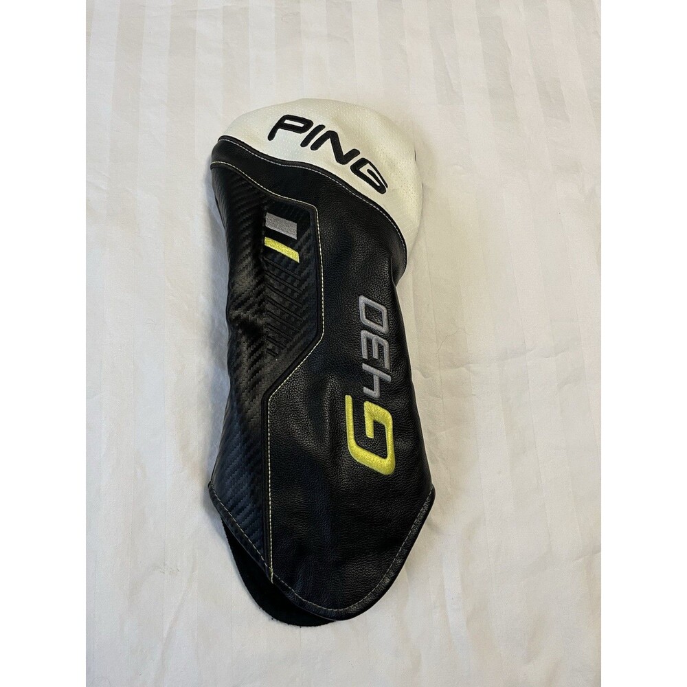 PING G430 Driver Headcover - Black/White/Yellow - Genuine Leather - Excellent